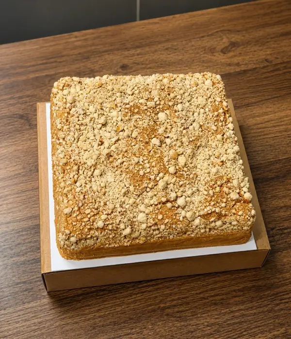 Hazelnut Crumble Coffee Castella Cake