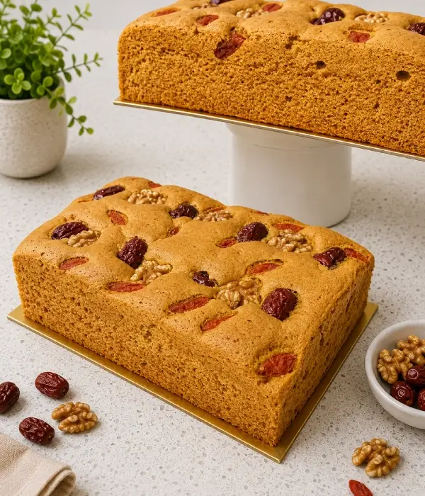 Wolfberry Walnut Dates Castella Cake